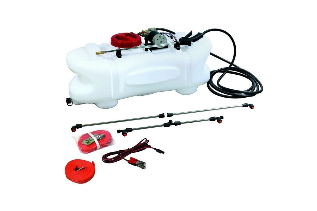 Side view of Garden ATV Sprayer 60L with 5 metre high-pressure hose