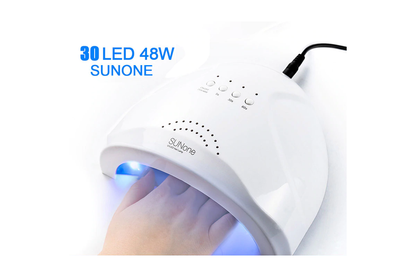 Side angle of Nail Dryer UV Lamp 48W with open curing space