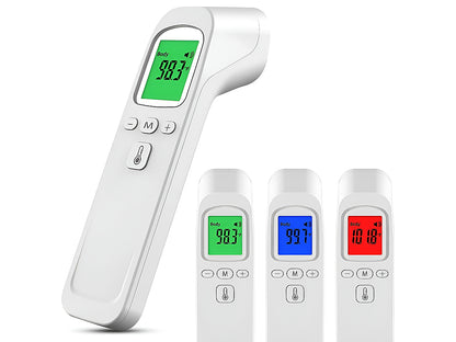 Close-up of Forehead Thermometer digital backlight display