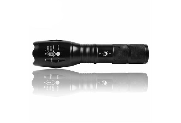 LED torch used outdoors on a camping trip