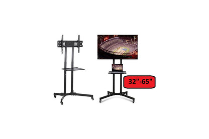 Close up of adjustable height feature on TV stand TV bracket