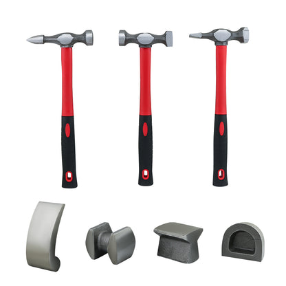 Double-ended dolly for car body repair in panel beating kit