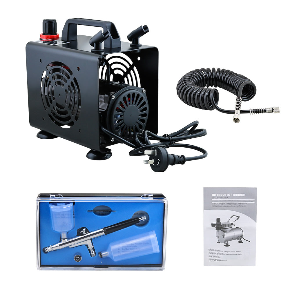 Air brush compressor with included 3m air hose attached