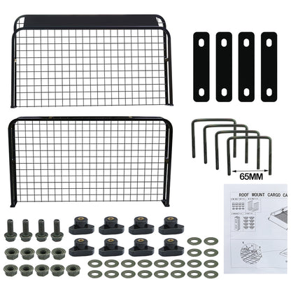 Roof rack basket universal mounted on SUV roof