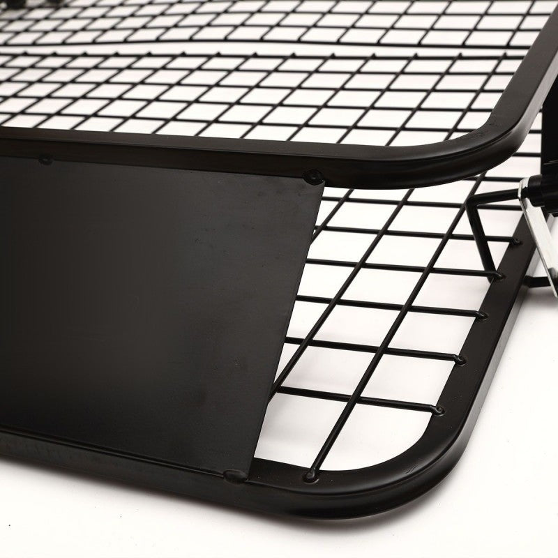 Side rails of roof rack basket universal for strapping gear