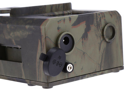 Back view showing memory card slot and battery compartment