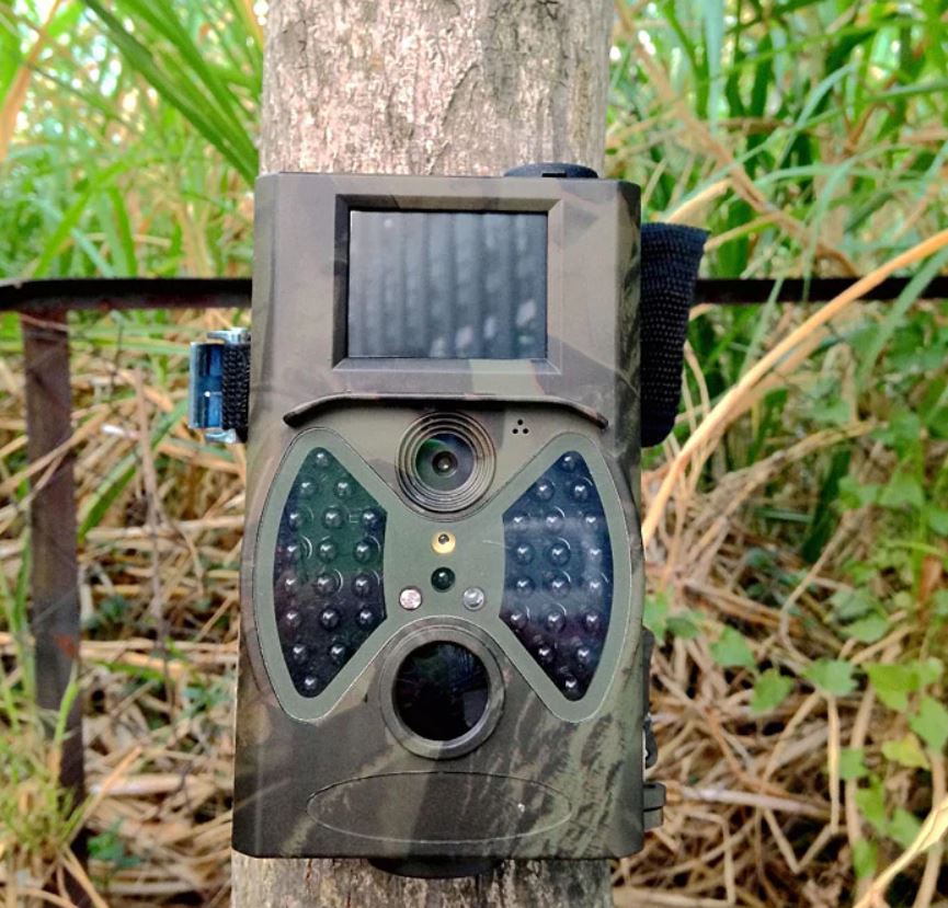 Wireless remote control included with hunting camera 12MP