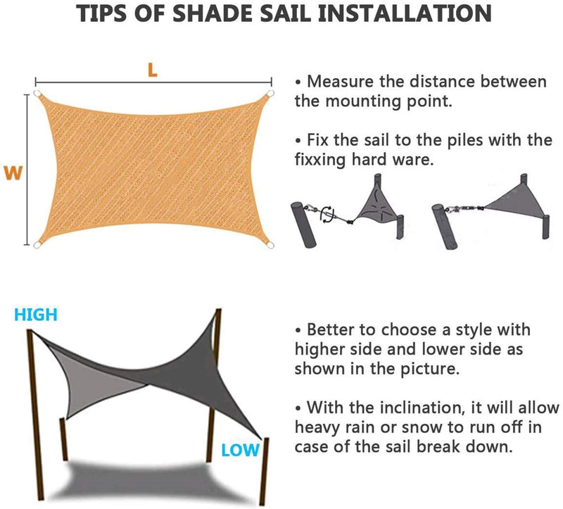 Sun Shade Sail 5x5M Grey Sunshade Cloth Waterproof
