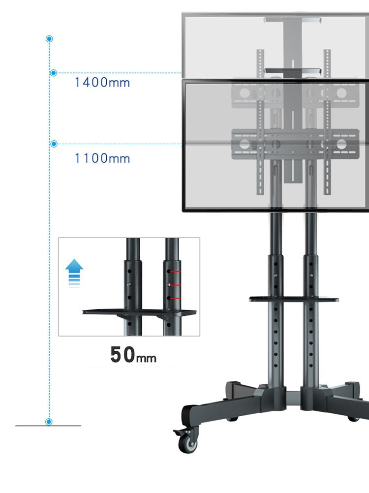 Assembly components included with TV stand on table