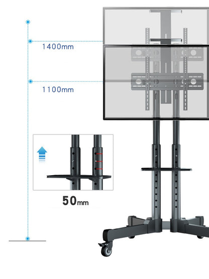 Assembly components included with TV stand on table