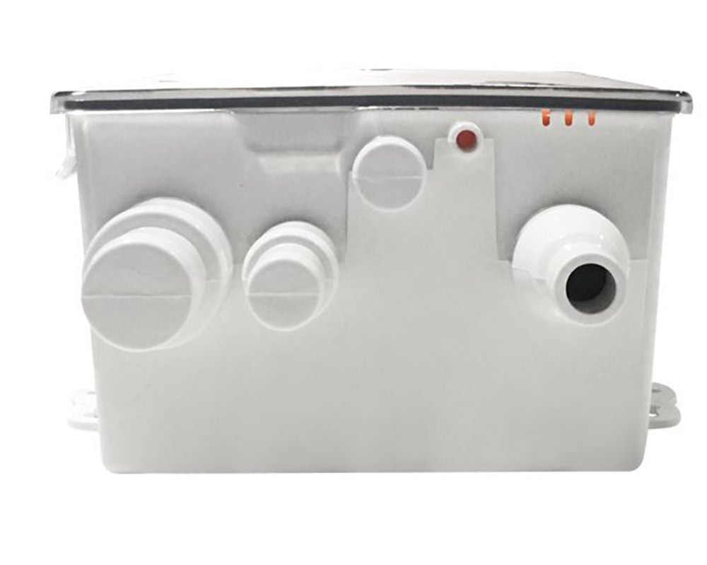Seaflo sump pump showing inlet sizes and connections