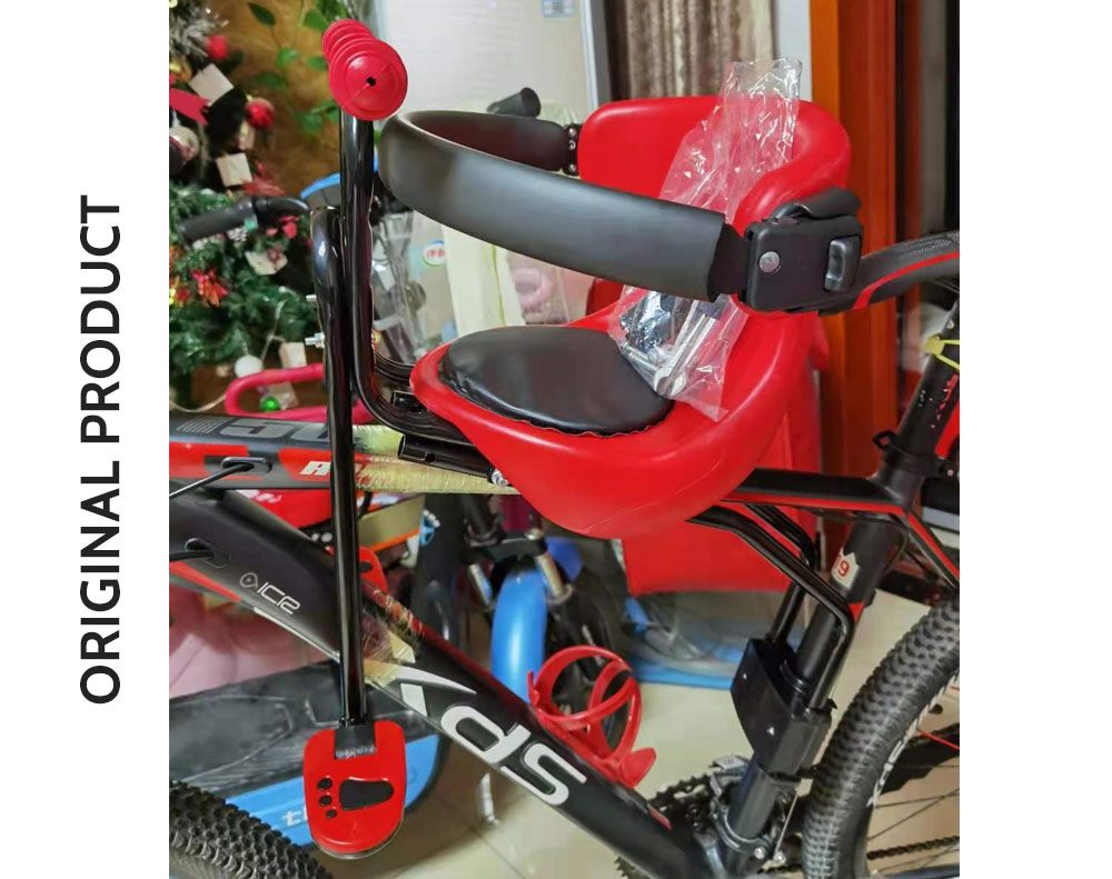 Child bike seat carrier installed on a city bike in NZ