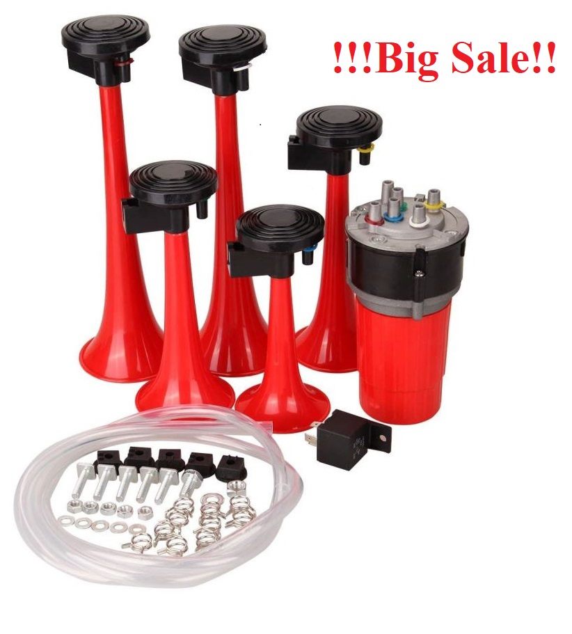 Air horns musical Dixie horn set used on a bus in New Zealand