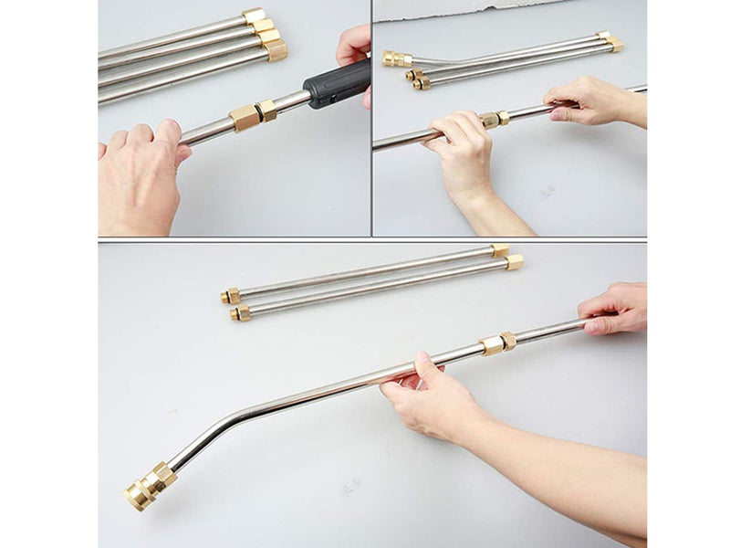 7PC 1/4 Inch High Pressure Washer Wand Extension Set