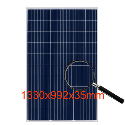 Solar panel kit displayed with mounting hardware included