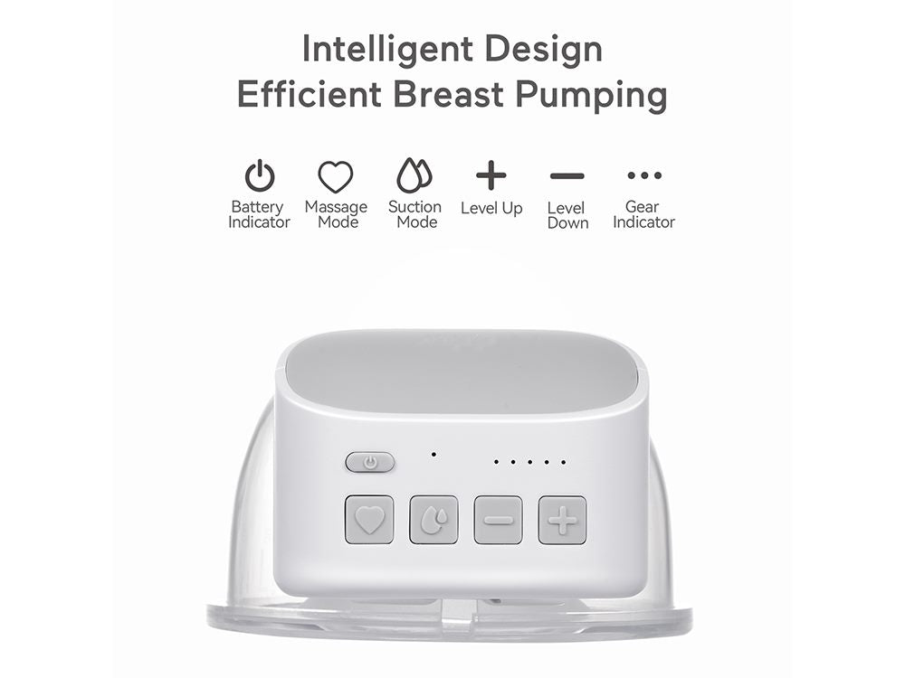 Electric breast pump with 180ml milk storage container attached