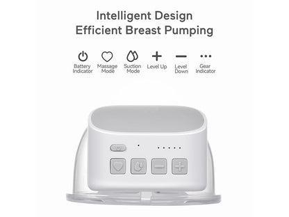 Electric breast pump with 180ml milk storage container attached