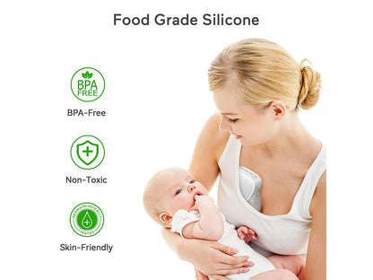 Quiet electric breast pump operating near sleeping baby