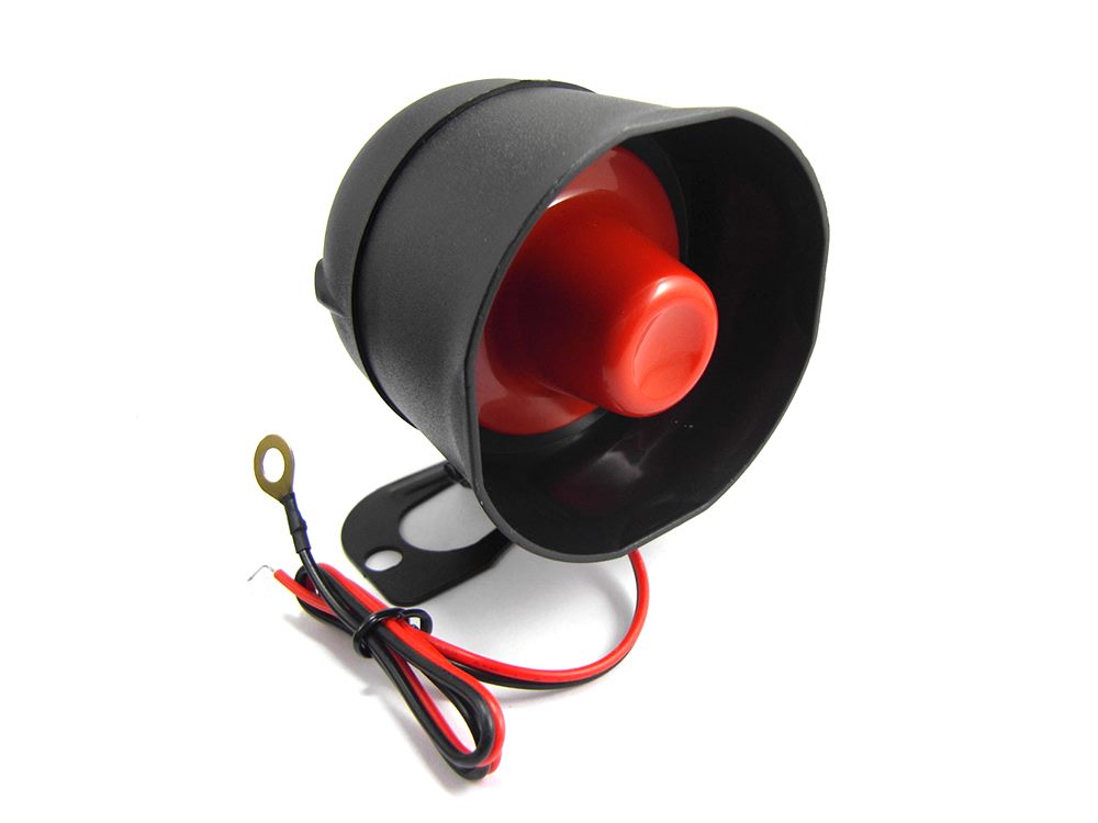 Car alarm system shock sensor detail in black
