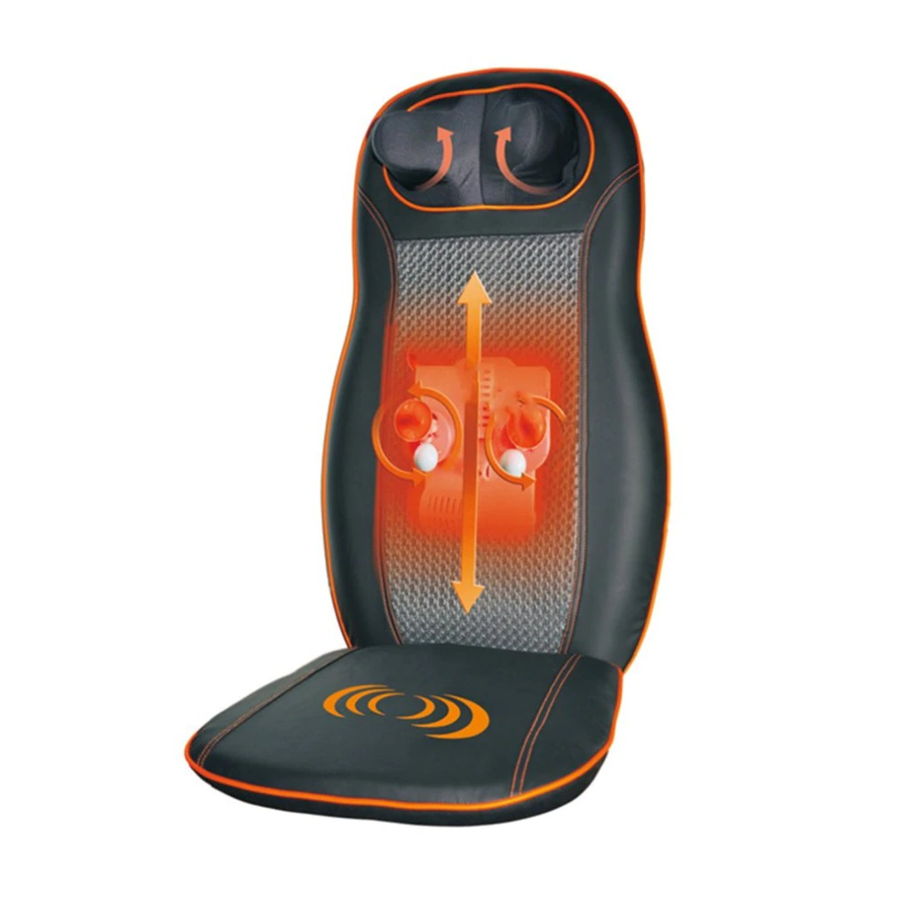 Top angle showing adjustable massage modes on car seat cushion