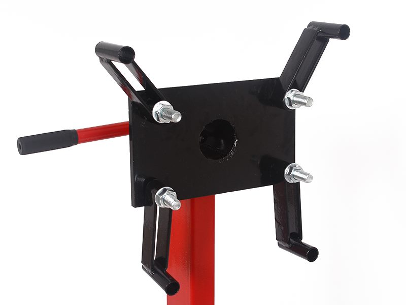 Rear swivel caster wheels for smooth operation on engine stand