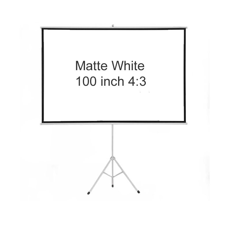 Projector screen set up in outdoor garden setting