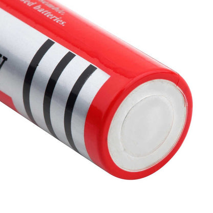 18650 battery with over-current protection feature visible