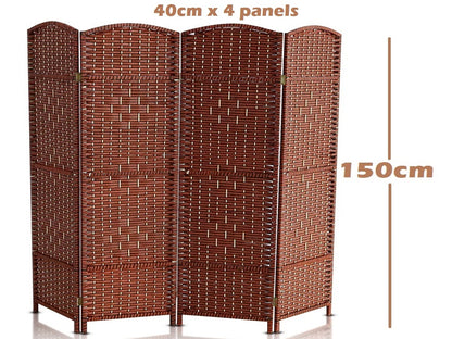 Room divider folding screen in bedroom creating privacy