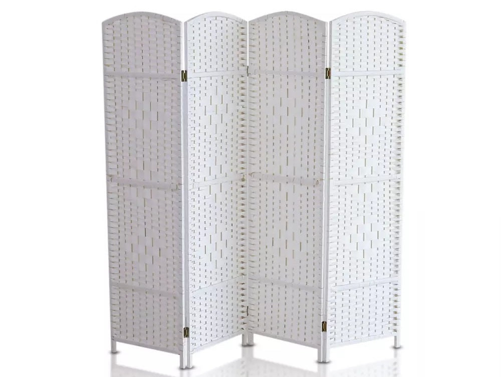 Side view of room divider folding screen in living area