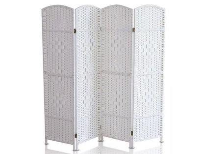 Side view of room divider folding screen in living area
