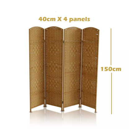 Room divider folding screen in living area creating privacy