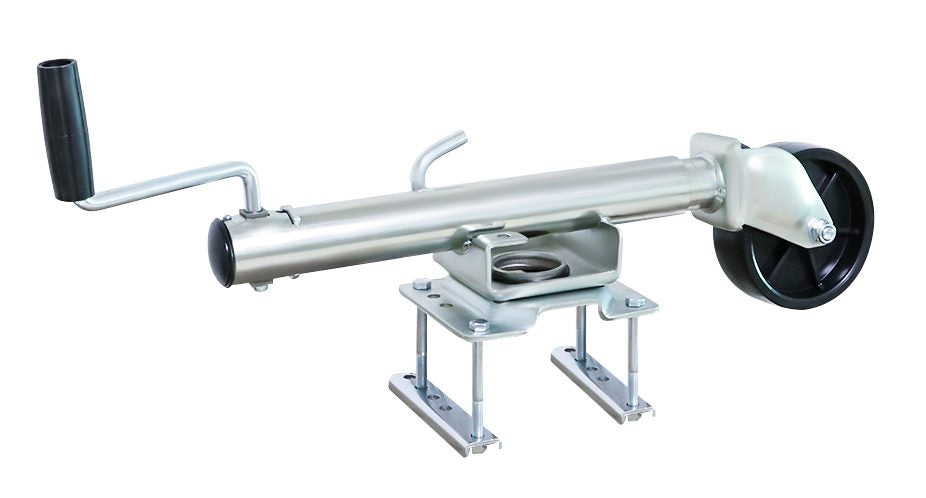 Removable jockey wheel on galvanised steel bracket