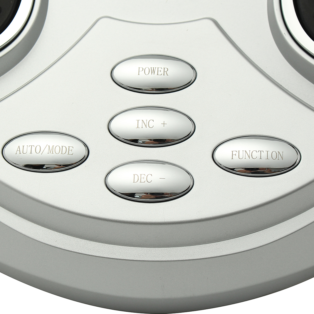 Silver foot massager with power cord and electrode connect wires