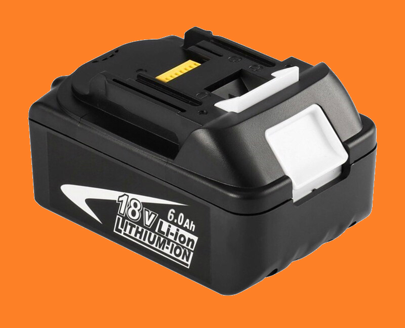 Makita 18V battery installed in power drill for use