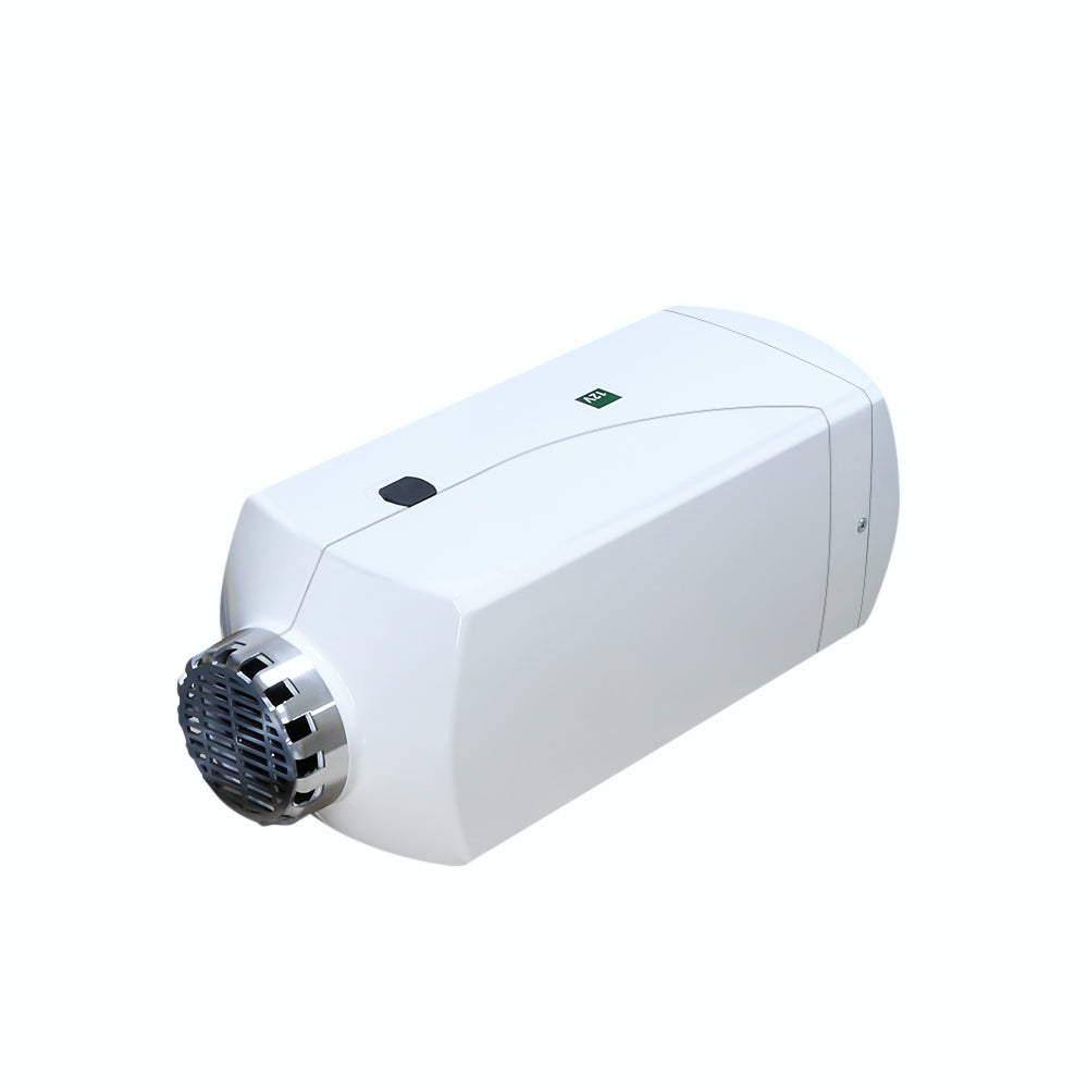 Diesel air heater airflow vent showing warm air output