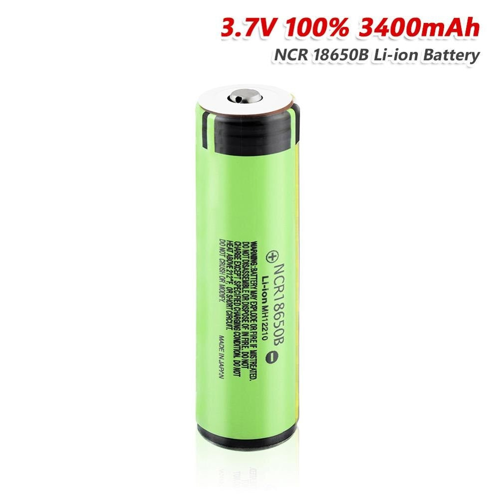 Top view of 18650 rechargeable battery button top design