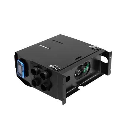 Top angle showing compact size of diesel air heating unit