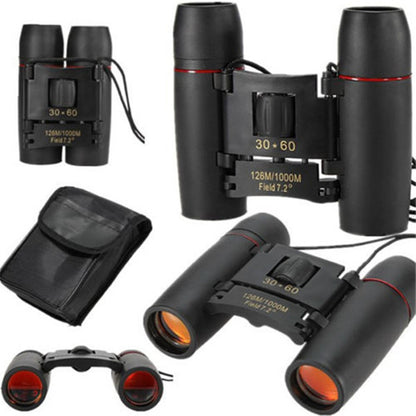 Binoculars hunting folding inside protective carry bag