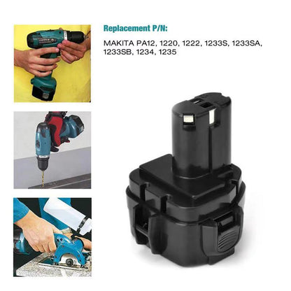 Makita Battery 12V 2Ah compatible with Makita 1222 drill