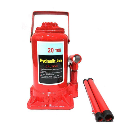 Hydraulic bottle jack 20 ton showing adjustable height feature