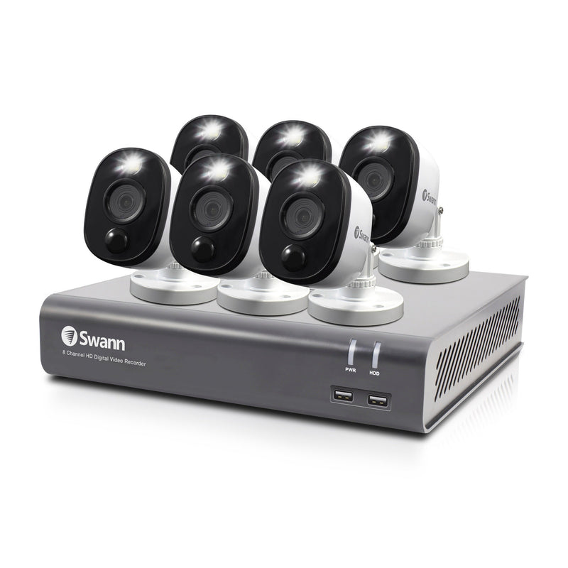 Swann 6 Camera 8 Channel 1080p Full HD DVR Spotlight Security System