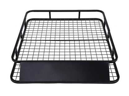 Roof rack basket universal showing black powder-coated finish