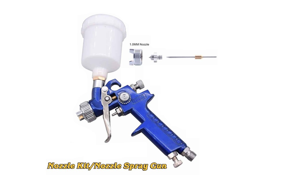 Paint spray gun with 125ml cup capacity for small jobs