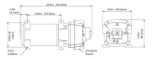 Seaflo High Water Pressure 12V 40Psi Diaphragm Pump