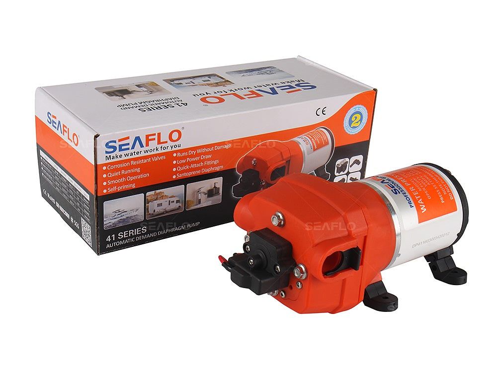 Close-up of Seaflo pump diaphragm made from Santoprene material