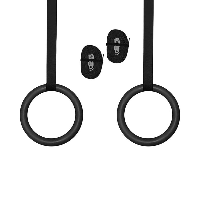 Top angle of Olympic gymnastic rings highlighting 3cm pipe diameter