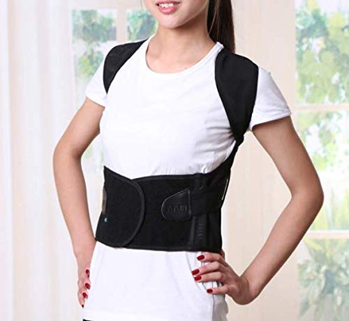 Back view of posture corrector showing hook and loop fastener