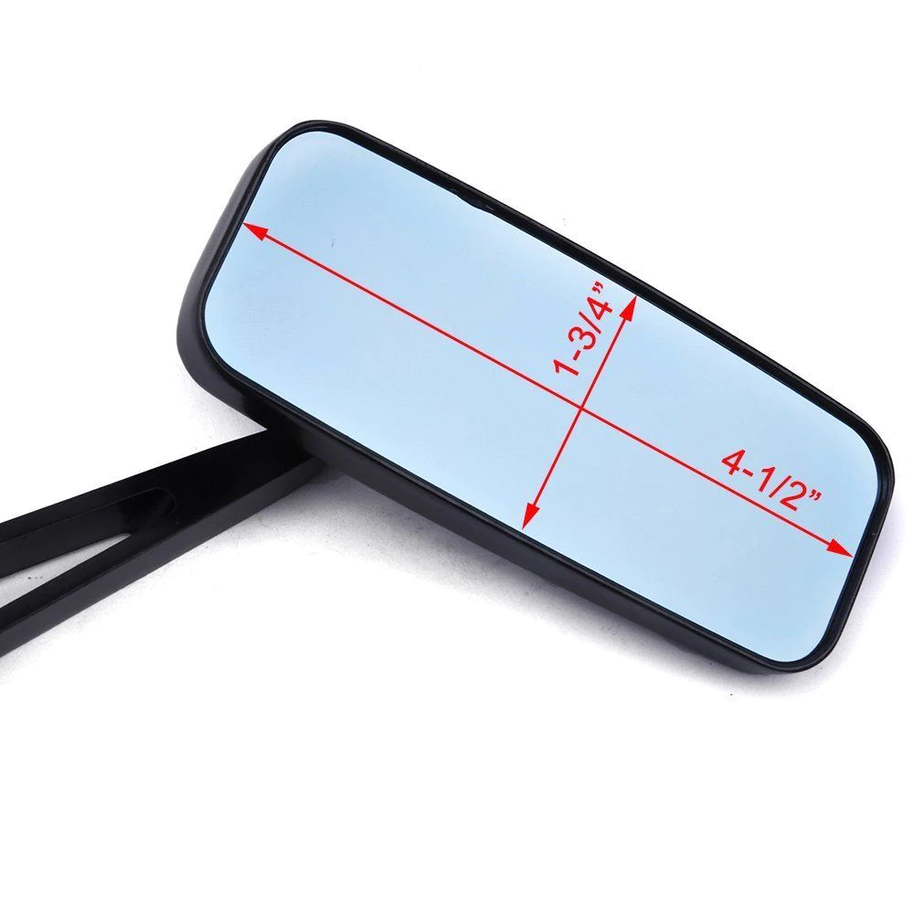 Rear mirror installed on Harley chopper handlebar