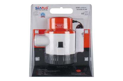 Bilge pump 3500GPH installed in boat hull for marine use