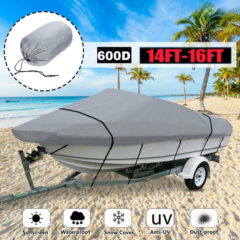 Boat Cover 600D(14-16ft) Gray